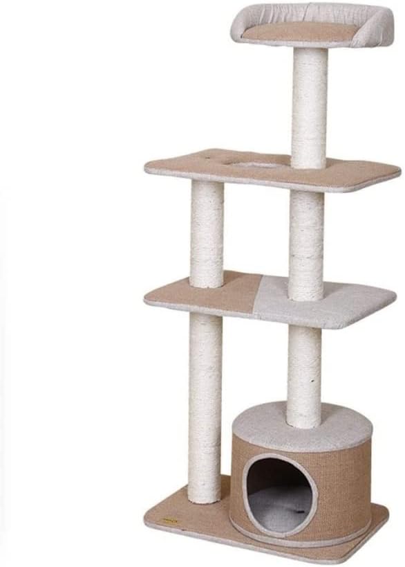 Cat Tree Tower Sisal Cat Tree House with Jump Platform Multi-Functional Big Cats Climbing Frame Kitten Playing Pet Toy Pet Cat Condo