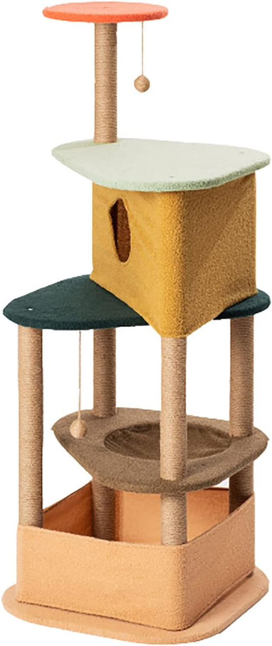 Cat Tree Cat Tower Cat Scratching Post Cat Litter Hanging Ball Multifunctional Cat Climbing Frame Sisal Pet Supplies