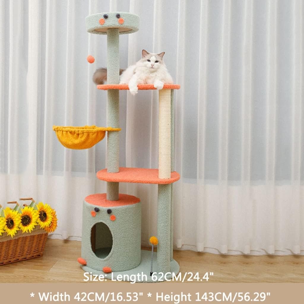 Cat Tree Tower Cat Condo Dinosaur Cat Climbing Frame Cat Tree Tower Cat House Sisal Cat Scratching Post Pets Condo Indoor Cat Activity Stand