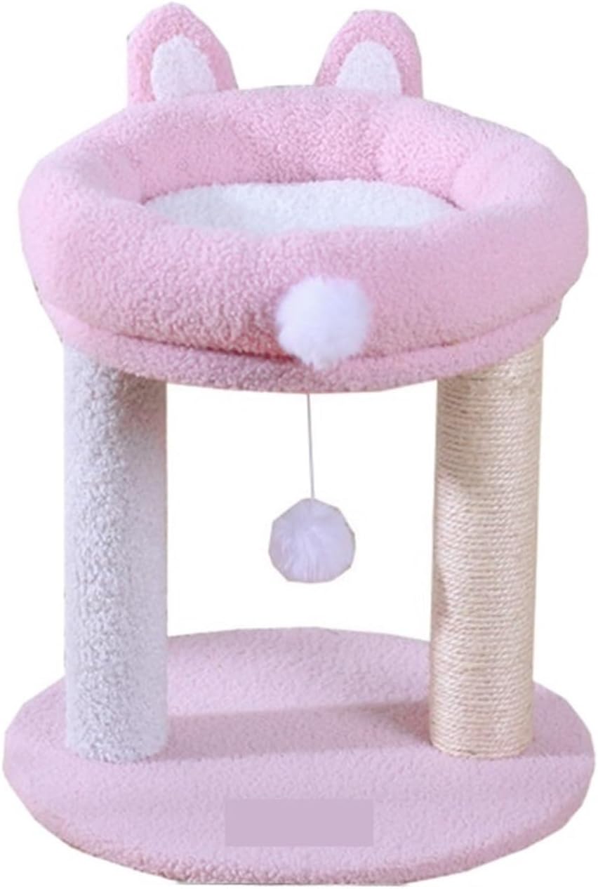 Cat Climbing Frame Cat Tree House Rabbit Ear Cats Scratcher Cute Cats Scratch Board with Wool Ball Toy Pet Furniture